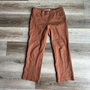 Betabrand Brown medium pinstripe straight leg Pants